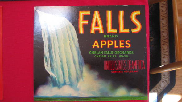 Falls 40 LBS Fruit Crate Label