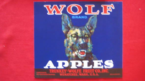 Wolf Fruit Crate Label