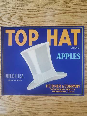 Top Hat Purple Union LR Fruit Crate Label