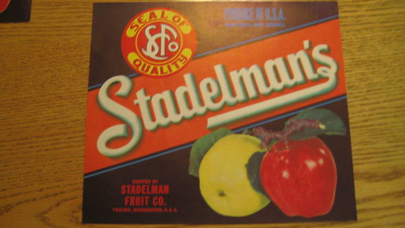 Stadelman's Fruit Crate Label
