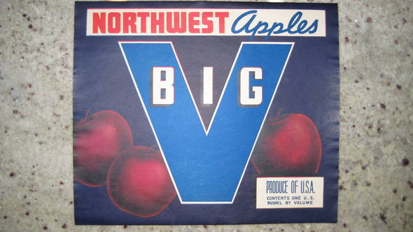 Big V Fruit Crate Label