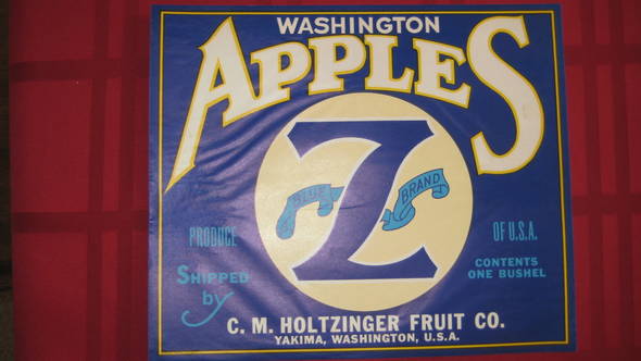 Blue Z common Fruit Crate Label