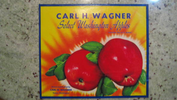 Carl H Wagner Tieton Fruit Crate Label