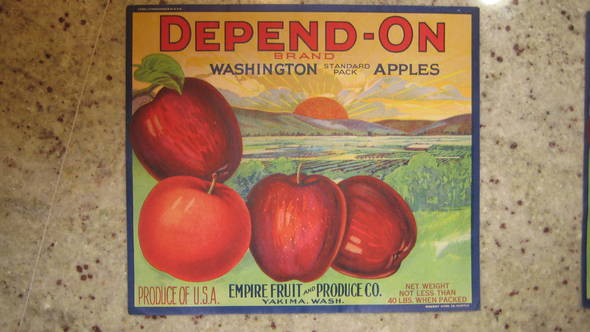 Depend On Fruit Crate Label
