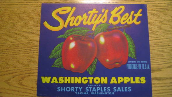 Shorty's Best Fruit Crate Label