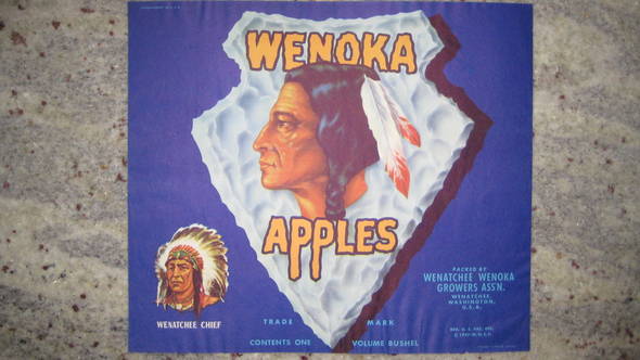 Wenatchee Wenoka Fruit Crate Label