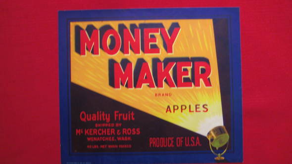 Money Maker Fruit Crate Label