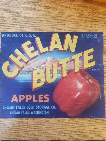 Chelan Butte CU 3 Fruit Crate Label