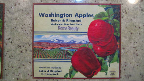 Washington Apples Fruit Crate Label