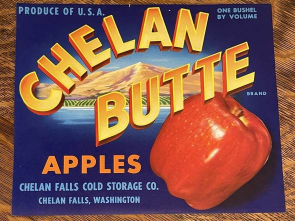 Chelan Butte No Litho Fruit Crate Label