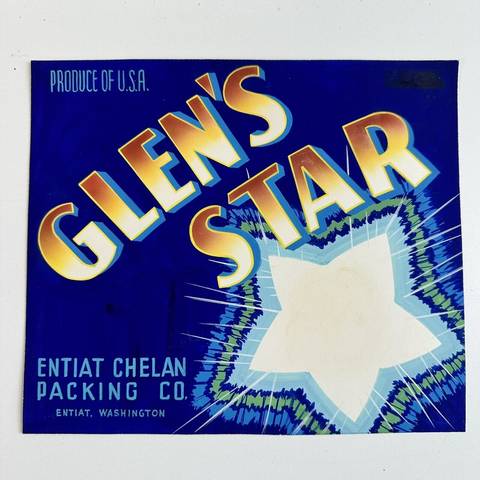 Glen's Star Fruit Crate Label