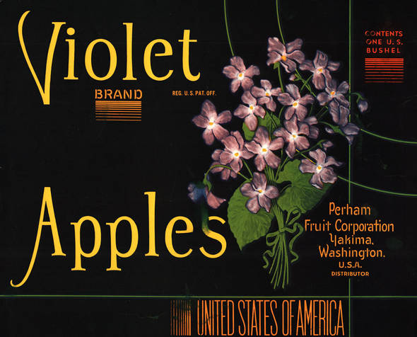 Violet Newer Fruit Crate Label