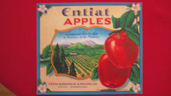 Entiat Apples Fruit Crate Label