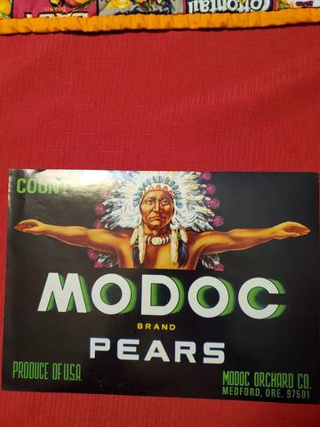 Modoc Fruit Crate Label