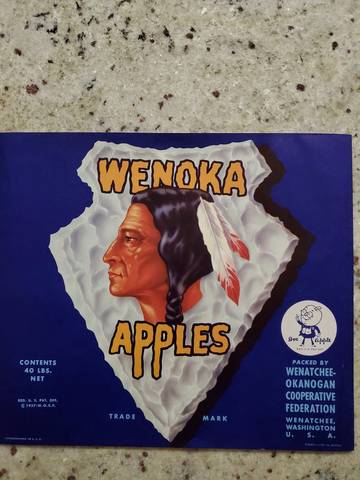 Wenoka Fruit Crate Label
