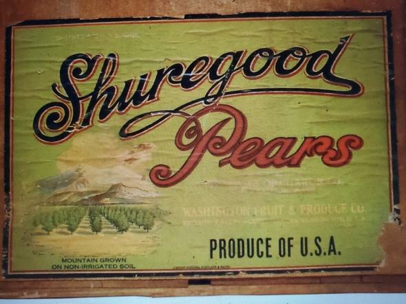 Shiregood Green WA Fruit Fruit Crate Label