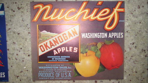 Nuchief Okanogan Fruit Crate Label