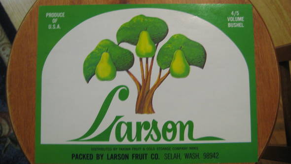 Larson Fruit Crate Label