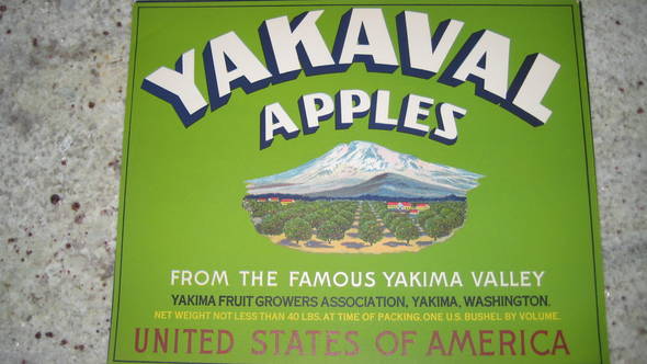 Yakaval Green Fruit Crate Label