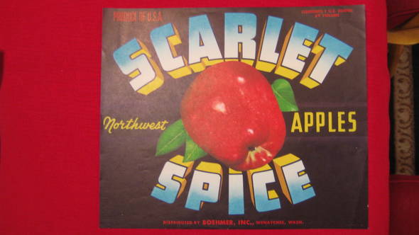 Scarlet Spice Fruit Crate Label