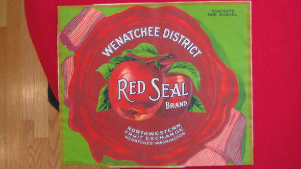 Red Seal Fruit Crate Label