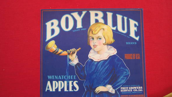 Boy Blue Fruit Growers Service Fruit Crate Label