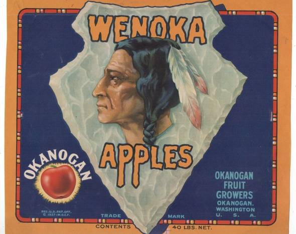 Wenoka Okanogan Fruit Crate Label