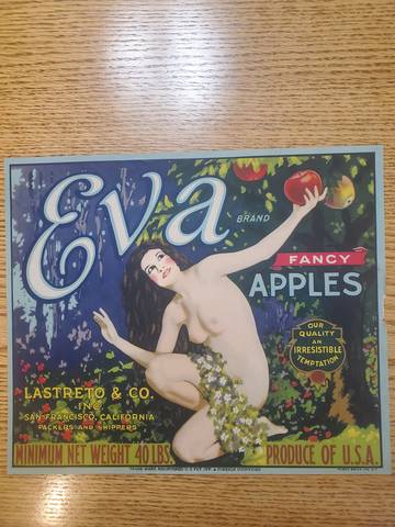 Eva Fancy Fruit Crate Label