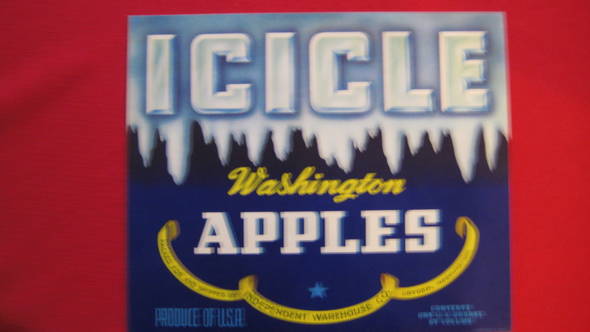Icicle Fruit Crate Label
