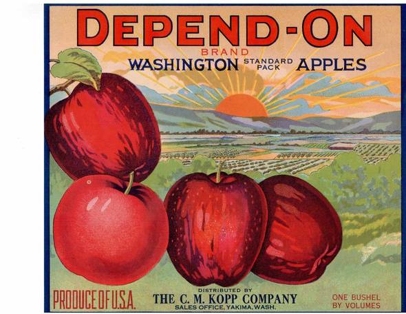 Depend-On Fruit Crate Label