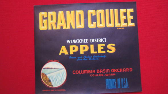 Grand Coulee Fruit Crate Label