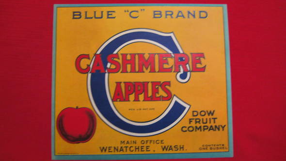 Blue C Fruit Crate Label