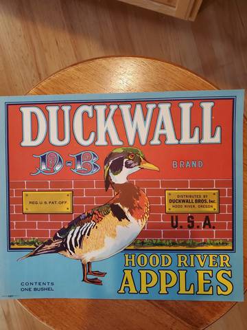 Duckwall Blue R Fruit Crate Label