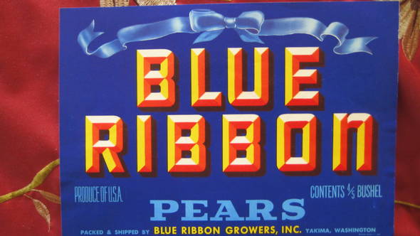 Blue Ribbon Fruit Crate Label