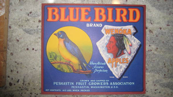 Wenoka Peshastin Fruit XF Fruit Crate Label