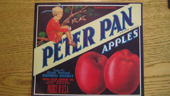 Peter Pan Yakima Fruit Crate Label