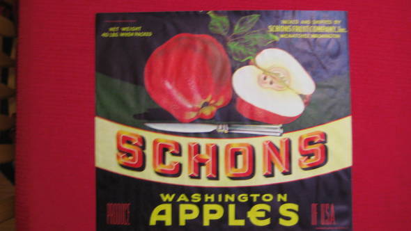 Schons Fruit Crate Label