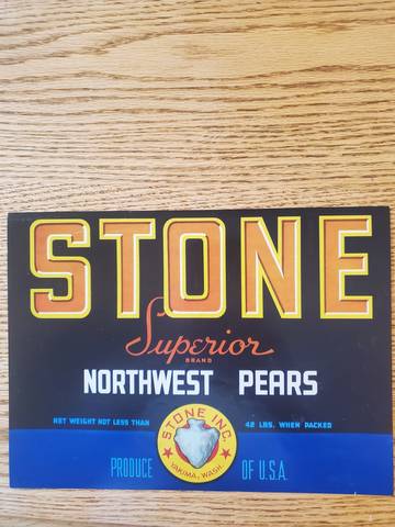 Stone Inc Fruit Crate Label