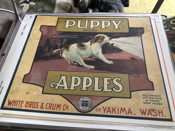 Puppy Fruit Crate Label