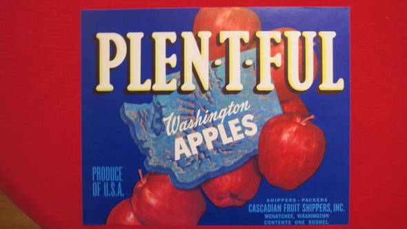 Plen-t-ful Fruit Crate Label