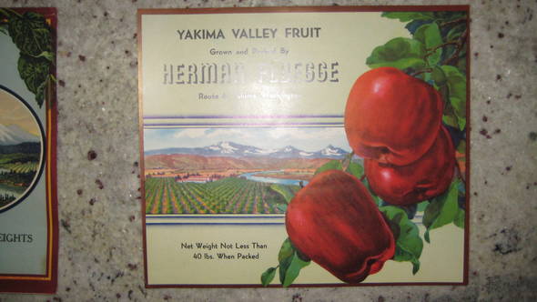 Yakima Valley Fruit Fruit Crate Label