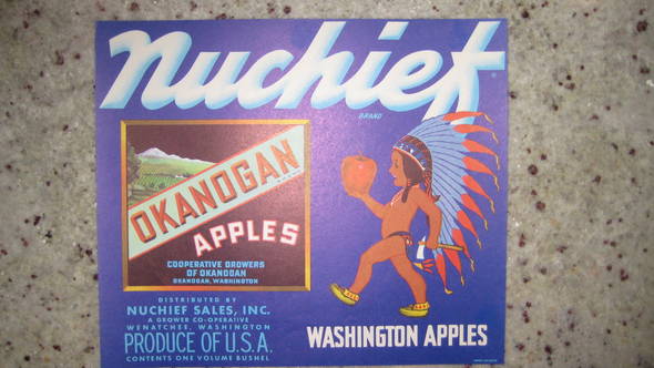 Nuchief Okanogan Fruit Crate Label