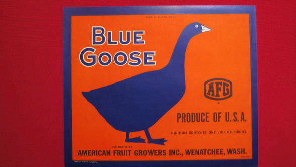 Blue Goose Wenatchee Fruit Crate Label