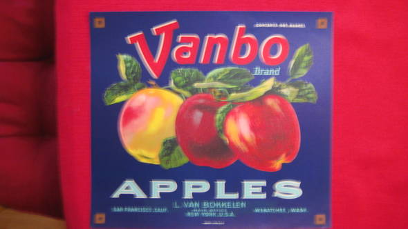 Vanbo Fruit Crate Label