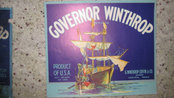 G Winthrop Coffin Jr Fruit Crate Label