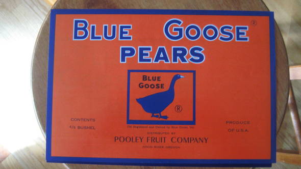 Blue Goose Fruit Crate Label