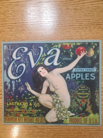 Eva XF Fruit Crate Label