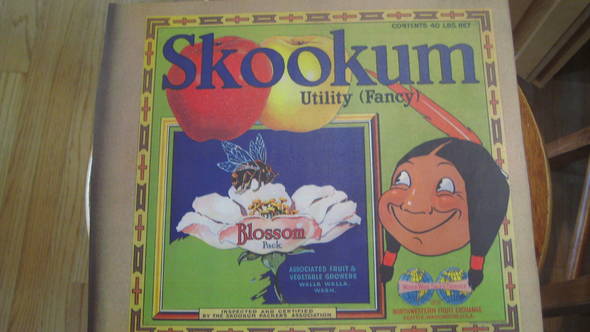 Skookum Blossom Fancy 40LBS Fruit Crate Label