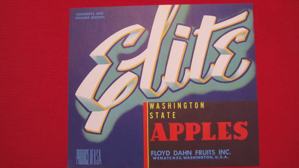 Elite Fruit Crate Label