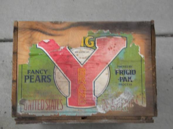 Big Y pear green Fruit Crate Label